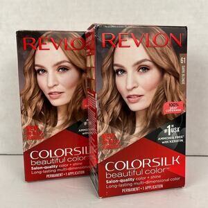 Revlon Colorsilk Hair Color Permanent Dye Keratin 61 Dark Blonde Lot of 2